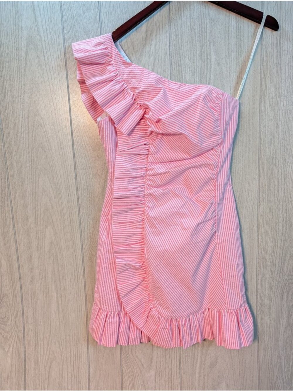 Lilly Pulitzer Tiffani Mini Dress Womens Size 4 Pink White Striped Resort Preppy